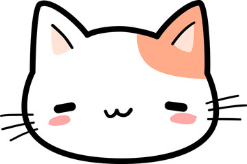cute cat head cartoon element