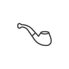 Smoke pipe line icon