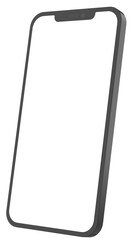 Mobile Phone Template Mockup. 3D illustration.