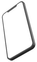 Mobile Phone Template Mockup. 3D illustration.