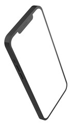 Mobile Phone Template Mockup. 3D illustration.