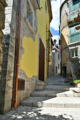 A narrow street in Cusano Mutri, a medieval village in the province of Benevento in Campania, Italy.
