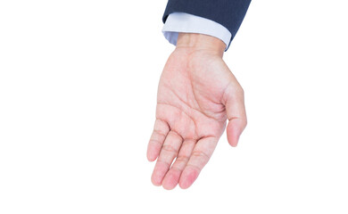 Businessman hand isolated