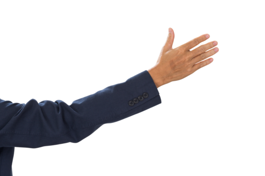 Businessman hand isolated