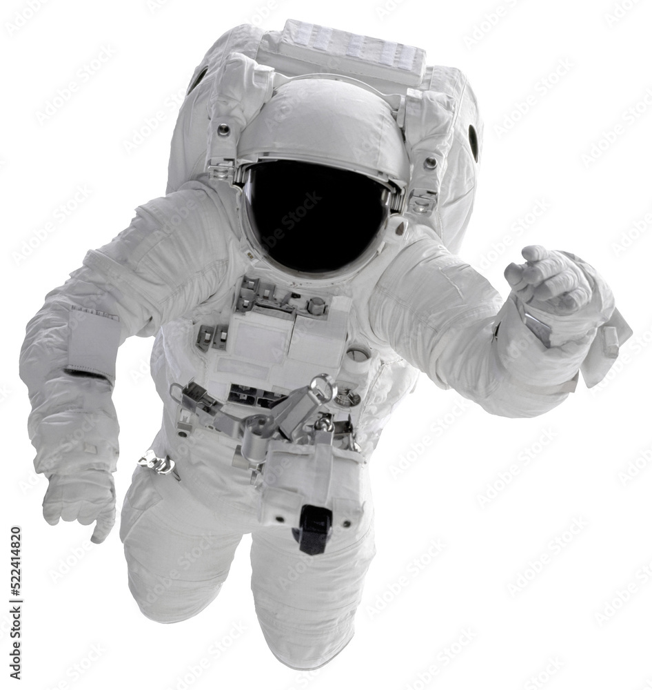 Wall mural space suits isolated on white background with clipping path. elements of this image furnished by nas