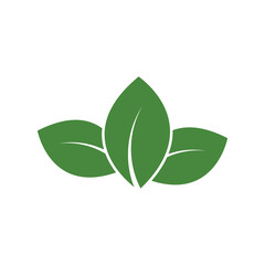 Logos of green Tree leaf ecology nature element vector