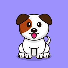 Fototapeta na wymiar Vector illustration of a cute and adorable puppy
