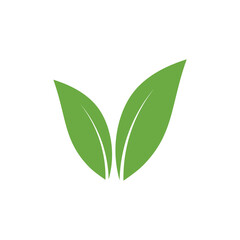 Logos of green Tree leaf ecology nature element vector