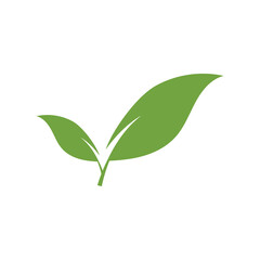 Logos of green Tree leaf ecology nature element vector