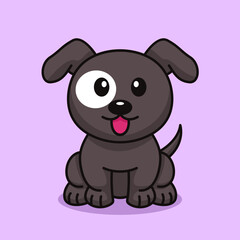 Vector illustration of a cute and adorable puppy