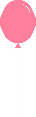 Balloon birthday pink tone color, Flatstyle cartoon design