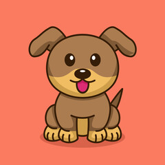 Vector illustration of a cute and adorable puppy