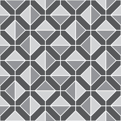 Cross and square shape. Light and dark gray. Seamless abstract background pattern. Texture design for vector illustration.