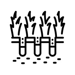 Lawn aeration color line icon. Garden service.