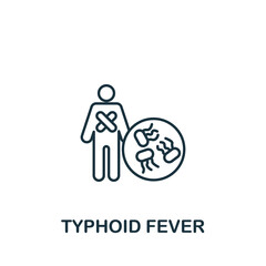 Typhoid Fever icon. Monochrome simple Deseases icon for templates, web design and infographics