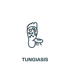 Tungiasis icon. Monochrome simple Deseases icon for templates, web design and infographics