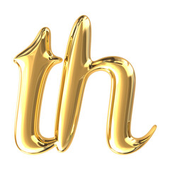 Obraz premium th gold 3d render