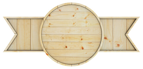 Naklejka premium Wooden sign 3d render