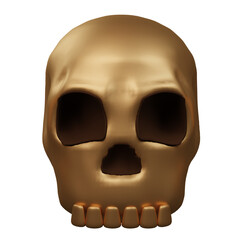 skull gold 3d