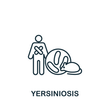 Yersiniosis icon. Monochrome simple Deseases icon for templates, web design and infographics