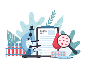 Blood test concept. HIV, AIDS World Day, disease awareness concept.