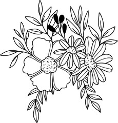 forest fern eucalyptus art foliage natural
leaves herbs inline style. Decorative beauty, elegant illustration 