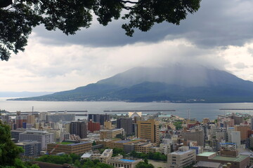 桜島　城山公園からの眺め