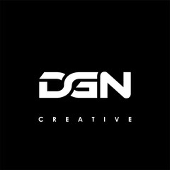 DGN Letter Initial Logo Design Template Vector Illustration