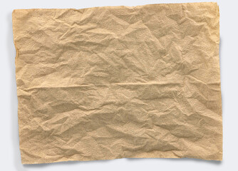 creased brown recycle tissue paper