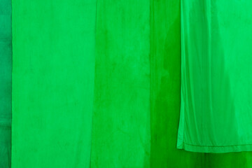 Colorful green cloths