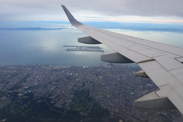 Obraz premium 関西国際空港上空 航空写真