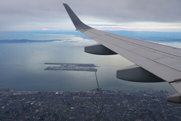 Fototapeta premium 関西国際空港上空 航空写真
