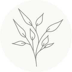 Floral icon with pastel color, Flower minimal illustration