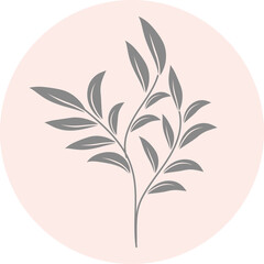 Floral icon with pastel color, Flower minimal illustration