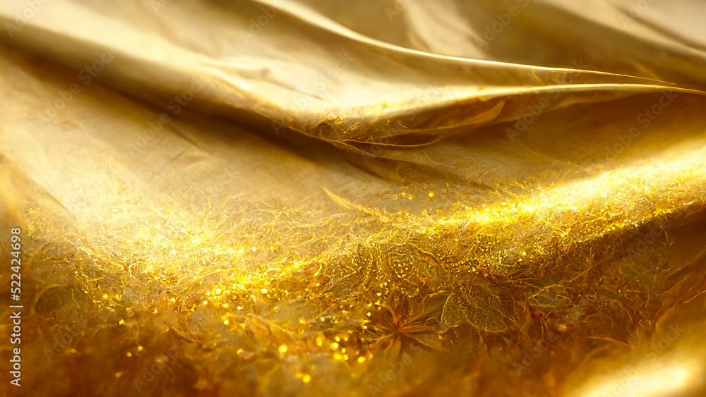 Poster 3d render gold abstract background with soft glowing backdrop texture for christmas and valentine.