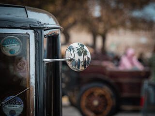Exhibition of old cars in the town of Sitges, Spain
