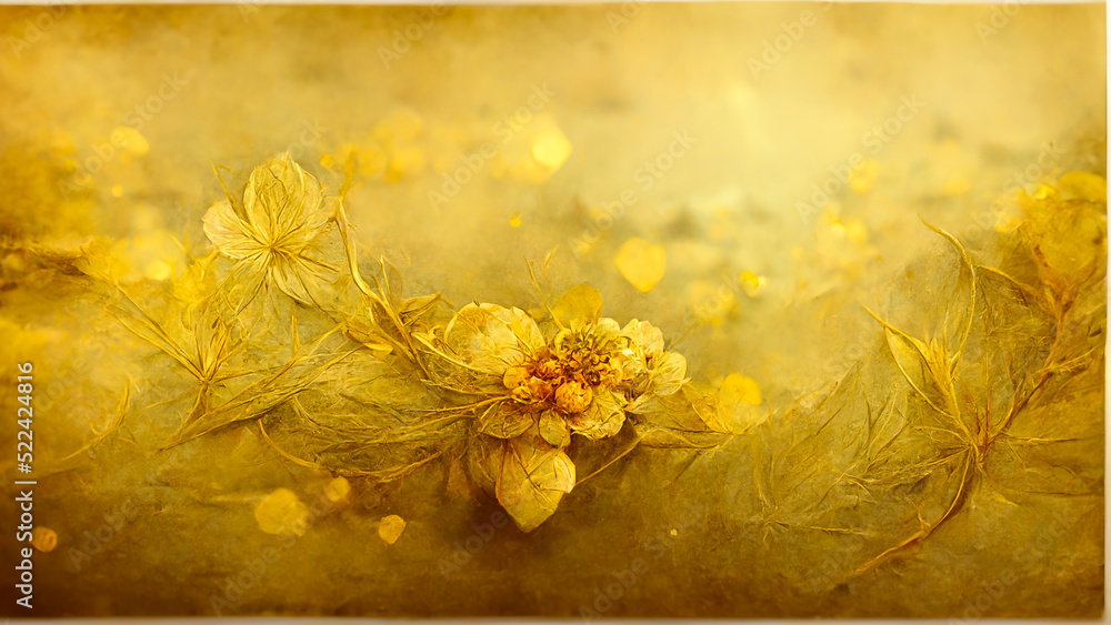 Poster 3d render gold abstract background with soft glowing backdrop texture for christmas and valentine.