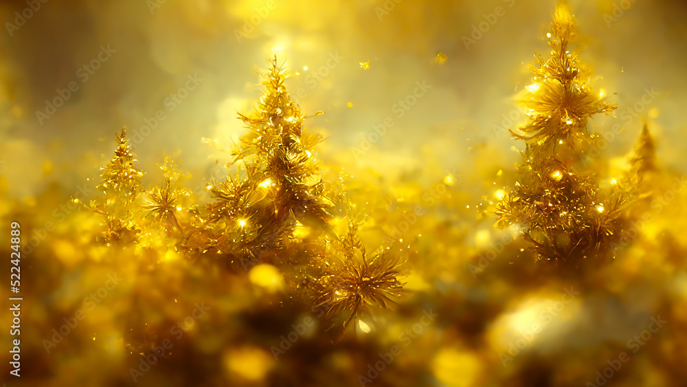 Poster 3d render gold abstract background with soft glowing backdrop texture for christmas and valentine.