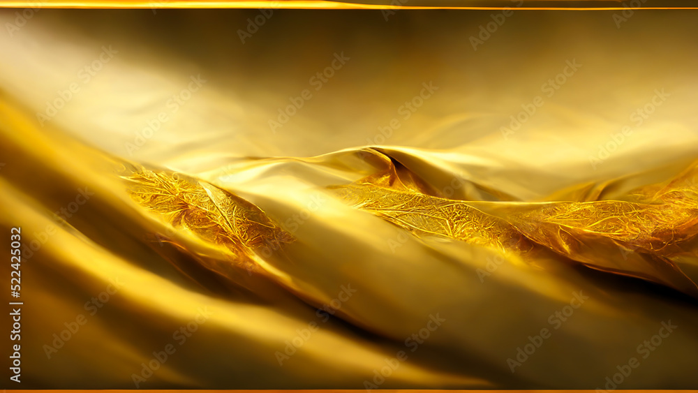 Poster 3d render gold abstract background with soft glowing backdrop texture for christmas and valentine.