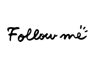 かわいい文字のFollowme／手書き文字素材