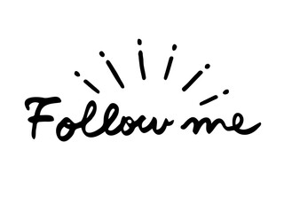 かわいい文字のFollowme／手書き文字素材