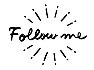 かわいい文字のFollowme／手書き文字素材