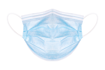 Medical protective mask isolated on white background