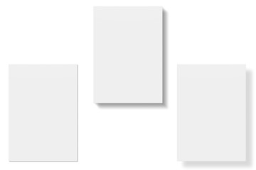 Blank paper illustration for mockup. Flyer or poster. 3D Rendering.