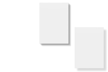 Blank paper illustration for mockup. Flyer or poster. 3D Rendering.