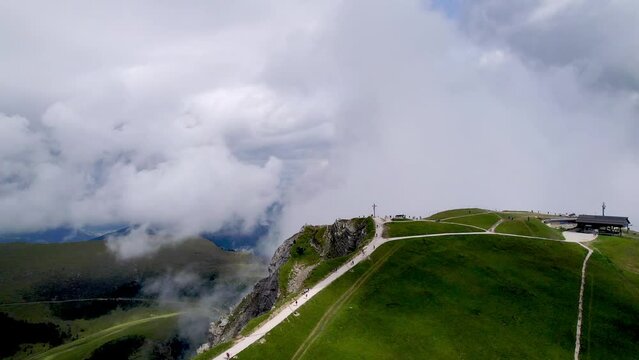 Aerial from top of Seceda