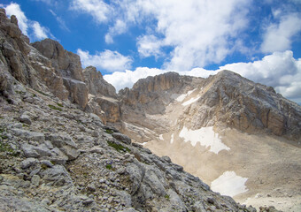 Naklejka na ściany i meble Appennini mountains, Italy - The mountain summit of central Italy, Abruzzo region, above 2500 meters