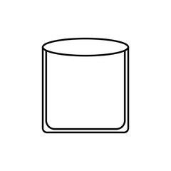 rock glass icon. simple, line, silhouette and clean style. suitable for symbol, sign, icon or logo