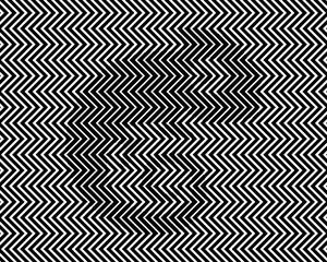 Chameleon optical illusion silhouette in zigzag lines + tutorial.