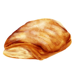 Set of bread and wheat pastry bakery watercolor painting llustration PNG